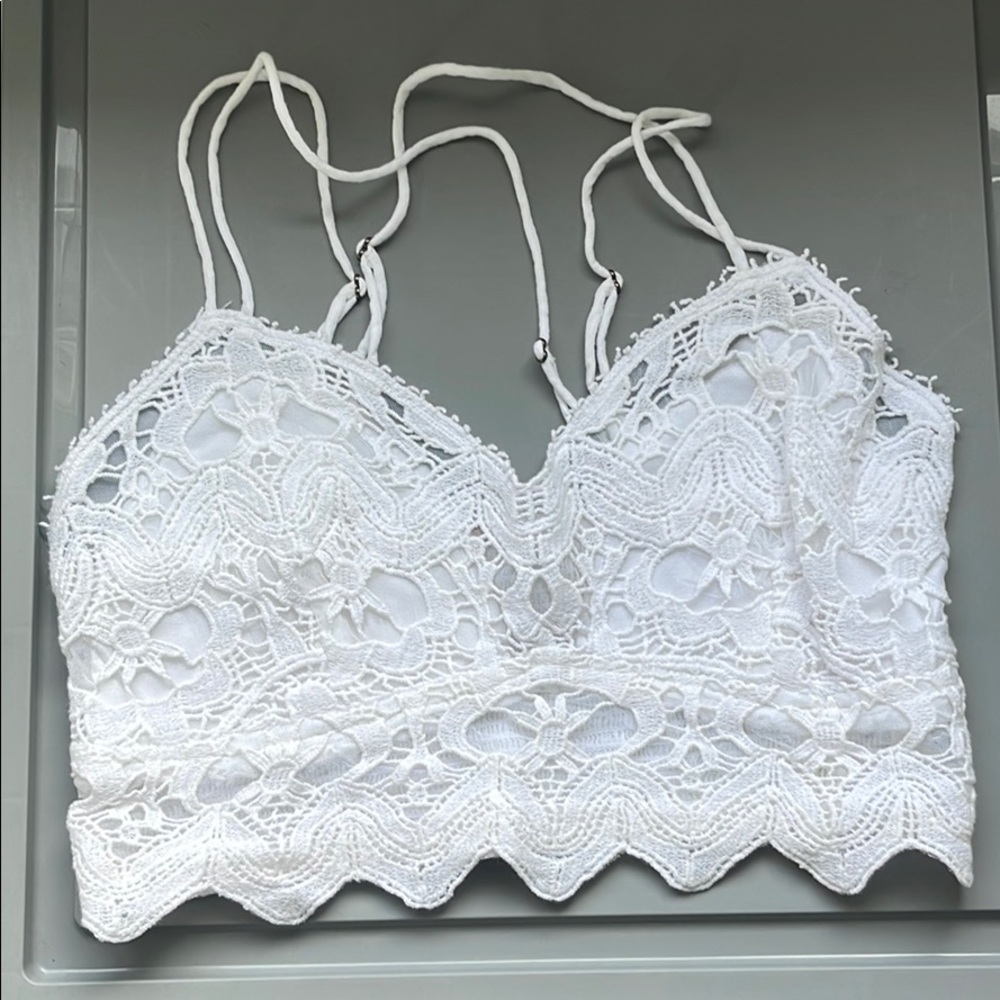Free People - White lace top